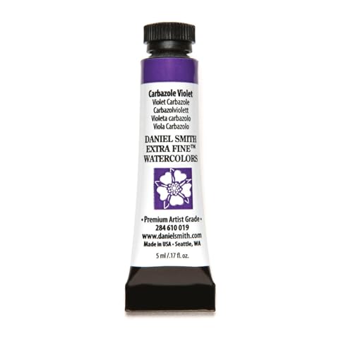 Daniel Smith Extra Fine Watercolor Paint, 5ml Tube, Carbazole Violet, 284610019 - color: Carbazole Violet