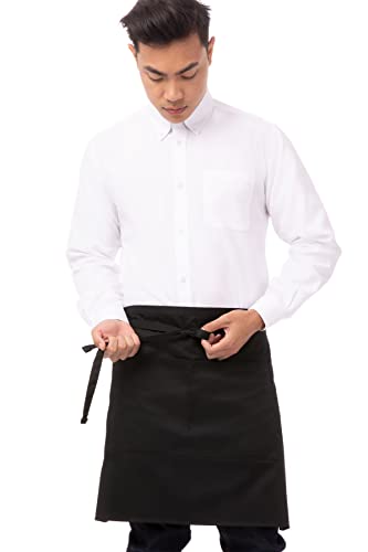 Chef Works Unisex Half Bistro Server Apron - color: Black
