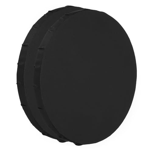 PATIKIL Paint Canvases for Painting, 2 Pack 8 Inch Round Wood Frame Stretched Blank Art Canvas Board Panels for Acrylic, Oil, Tempera Painting, Black - size: 8 Inch