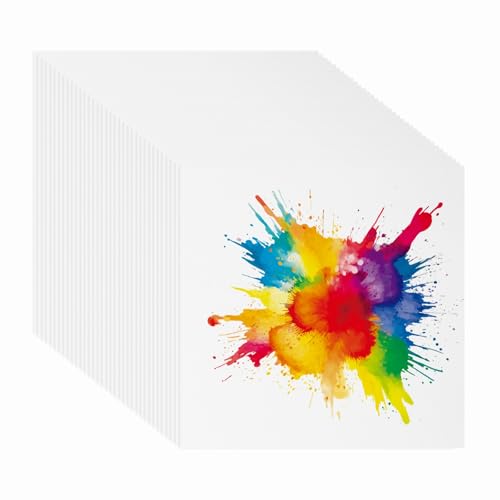 PATIKIL 128 Sheets Cotton Watercolor Paper 140lb/300 GSM Cold Press Water Coloring Paint Paper for Art Painting Watercolor Drawing Artist, 4x4 Inch - size: 4x4 Inch