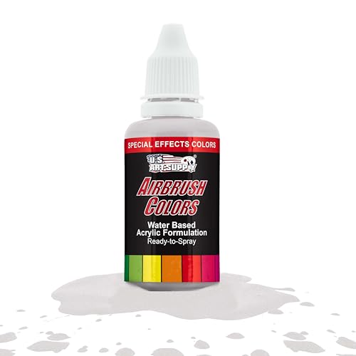 U.S. Art Supply Ready to Spray Special Effects White Pearl Acrylic Airbrush Paint - 1oz Bottle, Professional Grade Non-Toxic Water-Based Colors for Vibrant & Permanent Results - color: White Pearl, size: 1 Fl Oz (Pack of 1)