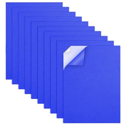 MEARCOOH Self Adhesive Foam Sheets, Blue 9x12 Inch 2mm Sticky Eva Foam Paper for Crafts Cardmaking Photo Frames Classroom Scrapbooking Christmas Crafts (Blue 10 Sheets) - color: Blue Self-adhesive, size: 9X12in-2mm
