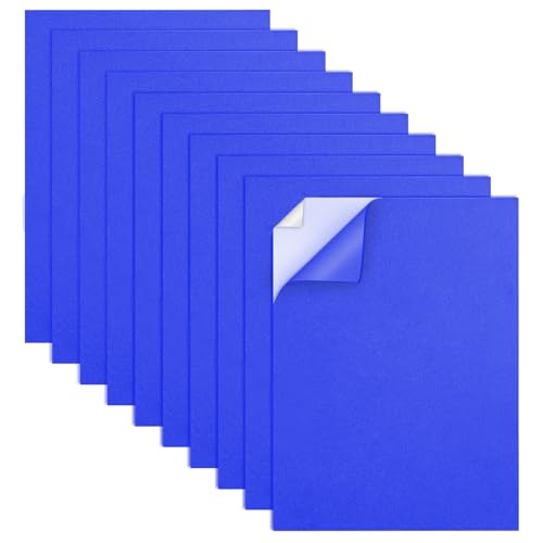 MEARCOOH Self Adhesive Foam Sheets, Blue 9x12 Inch 2mm Sticky Eva Foam Paper for Crafts Cardmaking Photo Frames Classroom Scrapbooking Christmas Crafts (Blue 10 Sheets) - color: Blue Self-adhesive, size: 9X12in-2mm