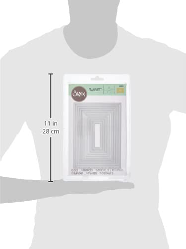 Sizzix Framelits Rectangles 2 Die Set, Pack of 10, Grey - style: Rectangles #2