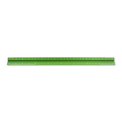 Alumicolor Aluminum Architect Solid Drafting Scale, 12IN, Green - color: Green, size: 12 Inch, style: Architect