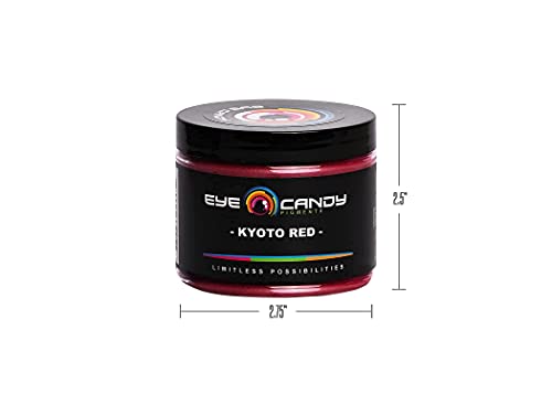 Eye Candy Pigments Premium Red Mica Powder - Kyoto Red (50gr) - for Epoxy, Resin, Soap, Paint, Woodworking, Acrylic Pouring, Bath Bombs, Fishing Lures - DIY Arts and Crafts Additive - color: Kyoto Red