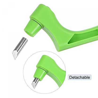uxcell Craft Cutting Tools, 360 Degree Rotating Blades Stainless Steel Cutter with 15 30 45 Degree Blade for DIY Crafts Stencils Scrapbooks, Green - color: Green