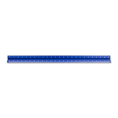 Alumicolor Aluminum Engineer Solid Drafting Scale, 12IN, Blue - color: Blue, size: 12 Inch, style: Engineer