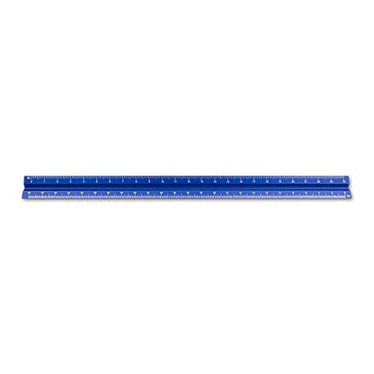 Alumicolor Aluminum Engineer Solid Drafting Scale, 12IN, Blue - color: Blue, size: 12 Inch, style: Engineer