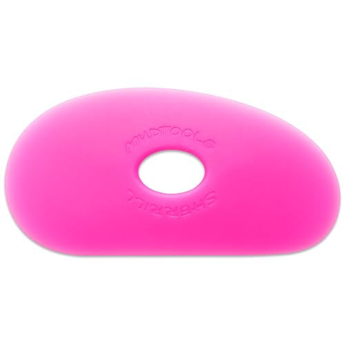 MudTools Shape 1 Polymer Rib for Pottery and Clay Artists, Pink Color, Ultra Soft Flexibility (P1) - color: Pink - Ultra Soft (P1)
