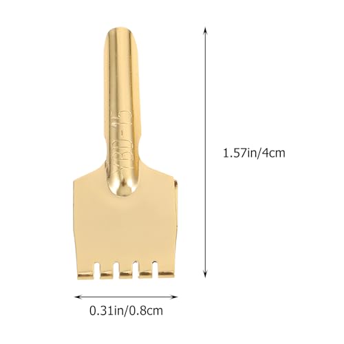 FAVOMOTO 5PCS Brass Flat Pen Nibs, Fountain Pen Nibs Set Nostalgia Retro Flat Head Pen Tips Spare Nibs Replacement Calligraphy Pen Nibs Comic Pen Nib Set for Sketching Writing Manga Painting