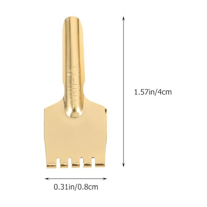 FAVOMOTO 5PCS Brass Flat Pen Nibs, Fountain Pen Nibs Set Nostalgia Retro Flat Head Pen Tips Spare Nibs Replacement Calligraphy Pen Nibs Comic Pen Nib Set for Sketching Writing Manga Painting