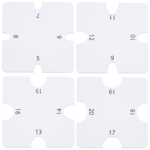 INFUNLY 4PCS White Pottery Foot Rim Shape Tools 2.6x2.6 Inch Acrylic Square Pottery Wheel Rib Tool 0.3~0.6" Diameters Edge Trimming Tools Clay Sculpting Utensil for Carving Clay Shape DIY Ceramics