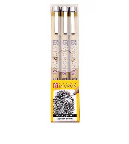 SAKURA Pigma Micron Pens (Set Of 3),Black