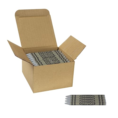 80 Count Single Color Crayons Bulk Pack - GREY single color crayon refill - Regular size crayons (5/16" x 3-1/2") - color: Grey