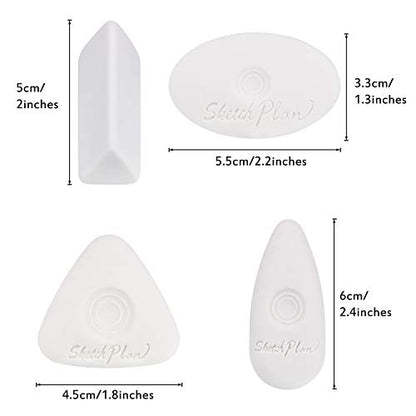 Outus Cube Erasers with Grip Different Shape Eraser Vinyl White Eraser for Art Drawing Writing Sketching (8)