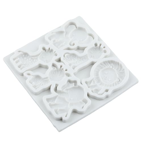 Animal Polymer Clay Mold Lion Elephant Giraffe Silicone Molds - color: Style R
