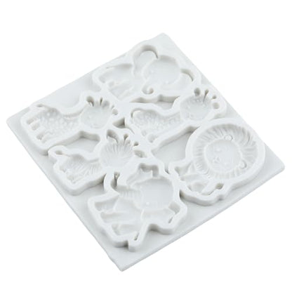 Animal Polymer Clay Mold Lion Elephant Giraffe Silicone Molds - color: Style R