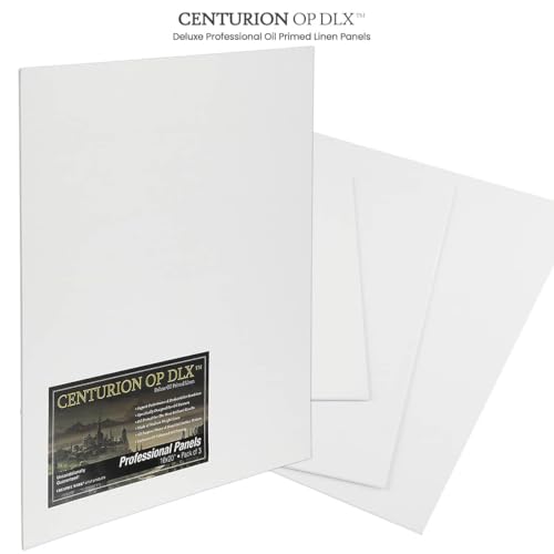 Centurion Deluxe Professional Oil Primed Linen Canvas Panels - 9"x12" - 6 Pack of Linen Canvases for Painting, Artwork and More - size: 9"x12"
