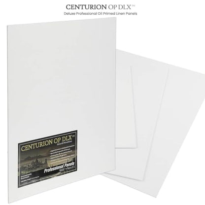 Centurion Deluxe Professional Oil Primed Linen Canvas Panels - 12"x16" - 3 Pack of Linen Canvases for Painting, Artwork and More - size: 12"x16"