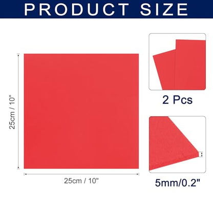 MECCANIXITY Foam Sheets Crafts 10x10 Inch 5mm EVA Craft Foam Paper Foam Sheets for Crafts Projects DIY Cosplay Modeling, Dark Red, 2 Sheets - color: Dark Red, size: 5mm