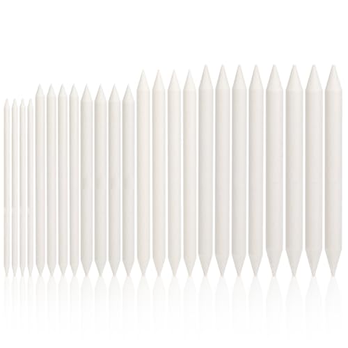 24 PCS Blending Stumps for Drawing, Ymapinc Tortillons Blending Sticks Set, Paper Stumps, Oil Pastel Tools & Shaders, Art Tools in 6 Sizes, Drawing Supplies