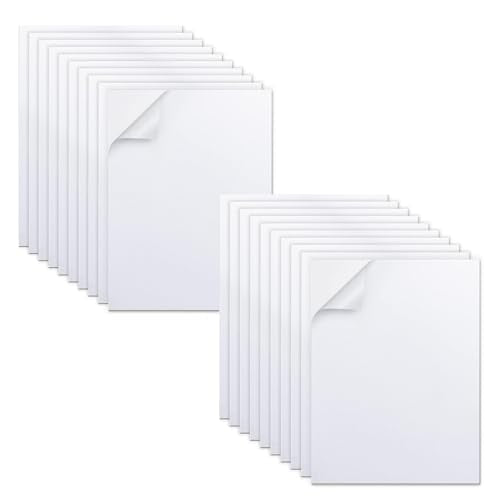 MEARCOOH 20-Pack Self Adhesive Foam Sheets, White 2mm Sticky Eva Foam Paper 6x9 Inch for 3D Crafts Cardmaking Classroom Scrapbooking - color: White, size: 152 x 229 x 2 mm