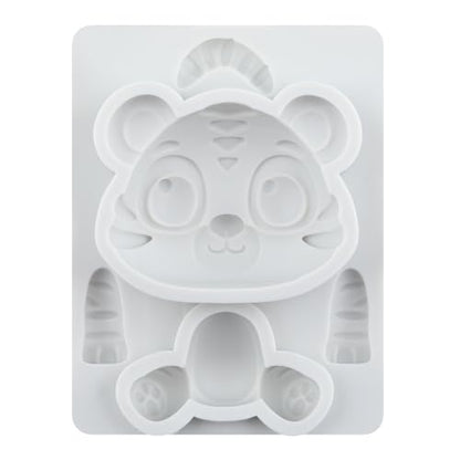 Tiger Polymer Clay Mold Tiger Woodland Animal Silicone Molds - color: Style S