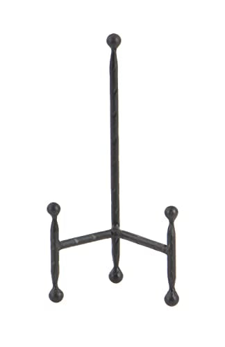 Deco 79 Metal Display Easel Tabletop Easel with Ball Details, Set of 3 Display Stand 12", 10", 8"H, Black - color: Black
