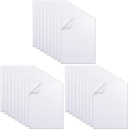 MEARCOOH Self Adhesive Foam Sheets, White 9x12 Inch 2mm Sticky Eva Foam Paper for Crafts Cardmaking Photo Frames Classroom Scrapbooking Christmas Crafts (White 10 Sheets) (Pack of 3) - color: White Self-adhesive, size: 9X12in-2mm (Pack of 3)