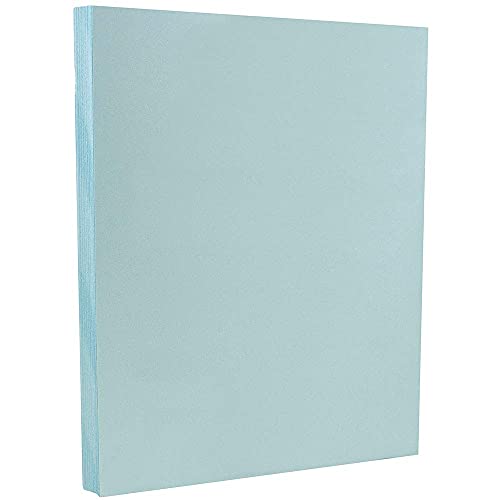 JAM PAPER Vellum Bristol 65lb Cardstock - 8.5 x 11 Coverstock - 147 gsm - Blue - 50 Sheets/Pack - color: Blue, size: 8.5" x 11"