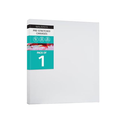 Value Pack of 1 Stretched Canvas 18x18 inch, 1-1/2 (1.5) inch deep for Your Paintings/Artwork/Wall Art/Wall Decor (Pack of 1 Canvas, 18 x 18 inch, Square) - size: 18 x 18 inch, style: Pack of 1