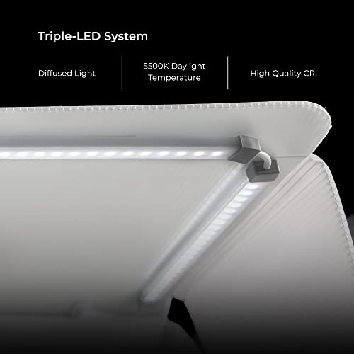Foldio3-25Inch Product Photography Light Box, 65W High Powered Dimmable LED Light, CRI 98+, Foldable, White PP & Black Flocking Background Included, All-in-One Photo Studio Lightbox by ORANGEMONKIE - size: Foldio3