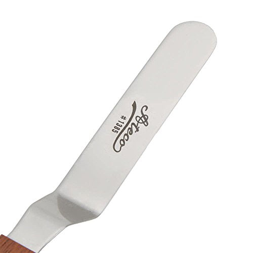 Ateco 1385 Offset Spatula with 4.5-Inch Stainless Steel Blade, Wood Handle, 4.5 Inch, natural - size: 4.5 Inch (Pack of 1)