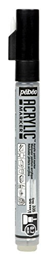 Pebeo Acrylic decoMarker 0.7mm Extra Fine Tip Grey, 0.7 mm - color: Gray