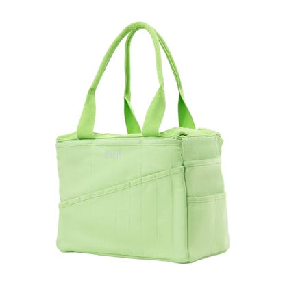Soolla Studio Bag: Art Supply Storage Organizer & Pottery Tool Bag, Washable Tote, Yarn Bag, Crochet, 30 Pockets, 15+ Colors - color: Lime Drip