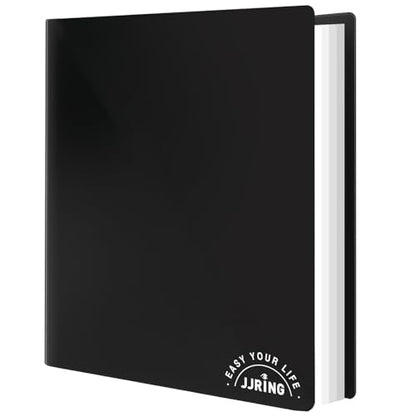 18x24 Black Art Portfolio Folder Displaying 48 Pages with Plastic Sleeves - color: Black, size: 18*24