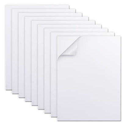 MEARCOOH Self Adhesive Foam Sheets, White 9x12 Inch 2mm Sticky Eva Foam Paper for Crafts Cardmaking Photo Frames Classroom Scrapbooking Christmas Crafts (White 10 Sheets) - color: White Self-adhesive, size: 9X12in-2mm