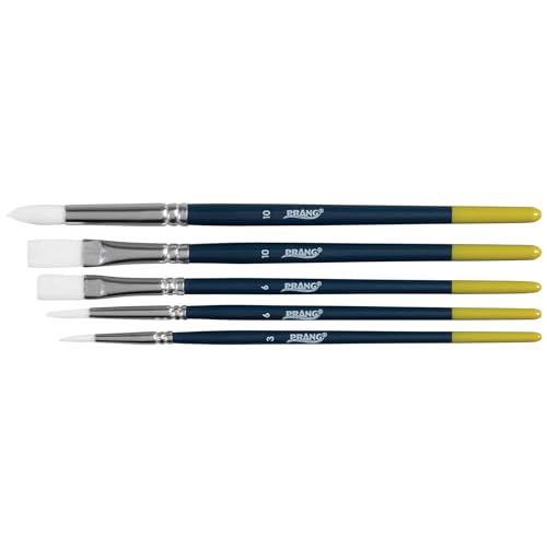 Prang Hobby Paint Brush Set, Assorted Sizes, 5 Brushes/Set, 1 Set - size: 5 Count (Pack of 1)