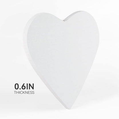 Transon 12inch Artist Heart Canvas Primed Stretched Canvas Ready for Painting Pack of 2 - size: Heart 2PCS