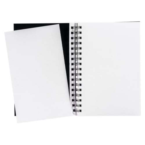 UCREATE Poly Cover Sketch Book, Heavyweight, 70 lb., Side Spiral Bound, 6" x 9", Black, 75 Sheets/Sketch Book, Case of 12, 900 Sheets Total - style: Black; 6" x 9" (Pack of 12)