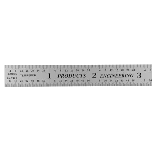 Made in USA 6" Metal Ruler, Flexible | 3R Graduation, Precision Measuring Tool - color: silver, size: 6"