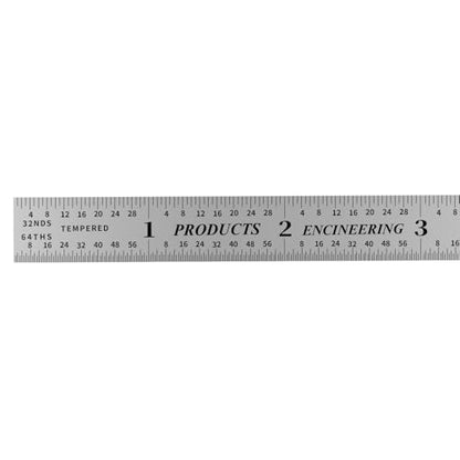 Made in USA 6" Metal Ruler, Flexible | 3R Graduation, Precision Measuring Tool - color: silver, size: 6"