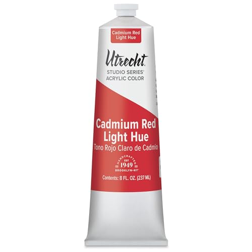 Utrecht Studio Series Acrylic Paint - Cadmium Red Light Hue, 237 ml tube