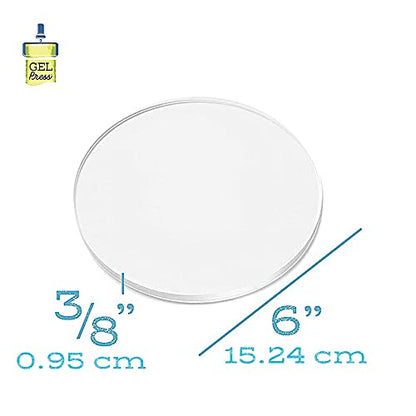 Gel Press Gel Printing Plate 6" Circle 10806-6, Multi-Colour - size: 6" Round