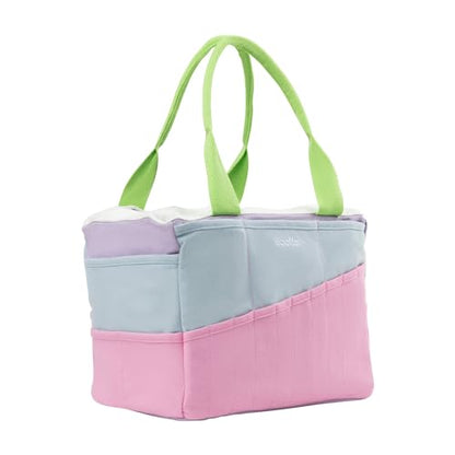 Soolla Studio Bag: Art Supply Storage Organizer & Pottery Tool Bag, Washable Tote, Yarn Bag, Crochet, 30 Pockets, 15+ Colors - color: 80's Windbreaker