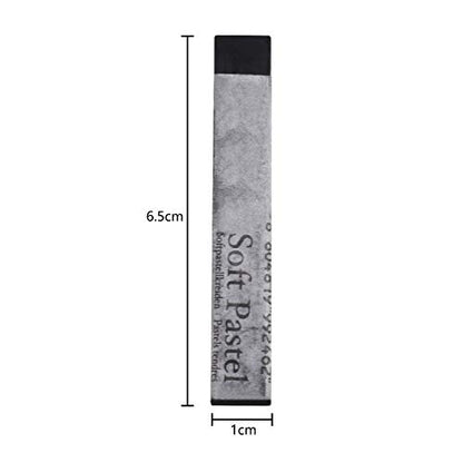 6 Pcs Soft Pastel Drawing Chalk Set Square Sketch Pastel Chalk Painting Sticks Drawing Sketching Pen Art Supplies Artists Beginners Non-Toxic Soft Pastel Stick Crayons for Teachers Professionals - color: black