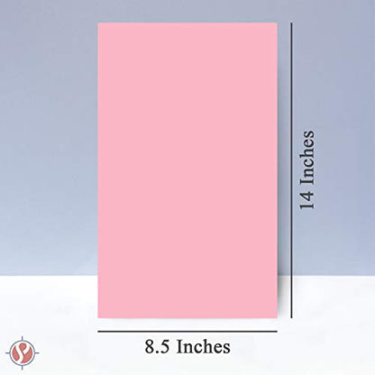Pink - Pastel Color Paper 20lb. Size 8.5 X 14 Legal/Menu Size - 500 Per Pack - color: Pink
