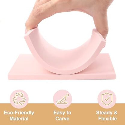 SGHUO 12pcs 4"x6" Pink Rubber Linoleum Blocks for Printmaking, 8mm Thick | Pink Rubber Linoleum Blocks for Printmaking, Rubber Stamps Linoleum Block, Stamp Making Kit, DIY Crafts Art Projects Linocut