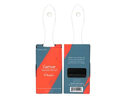 Gamblin Gamvar Varnish Brush 50mm - Professional Paint Brush for Acrylic Varnish Oil Gesso Polyurethane and More! Vegan-Friendly Synthetic Bristles Ideal for Varnishing Interior and Exterior Projects
